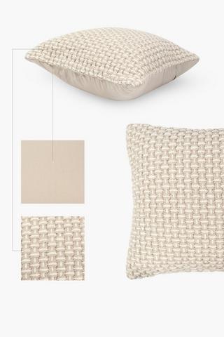 Textured Jute Weave Scatter Cushion, 50x50cm