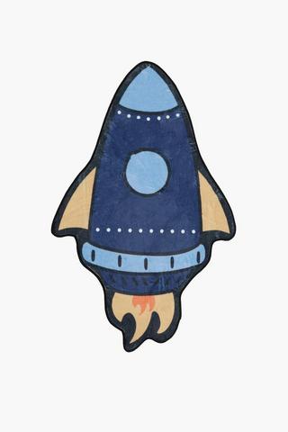 Shaped Rocket Flannel Rug,