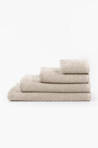 Cotton Jacquard Chevron Towel