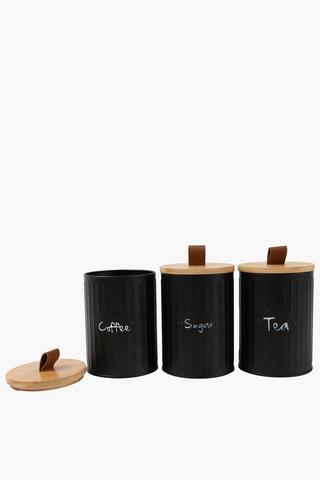 Ribbed 3 Piece Canister Set