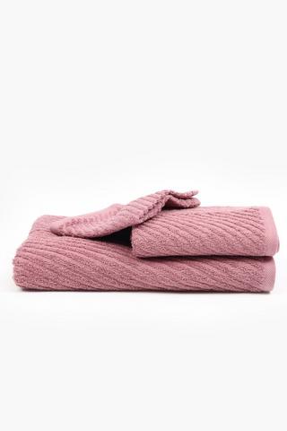 3 Pack Cotton Jacquard Diagonal Stripe Towel Set