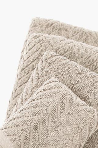 Cotton Jacquard Chevron Towel