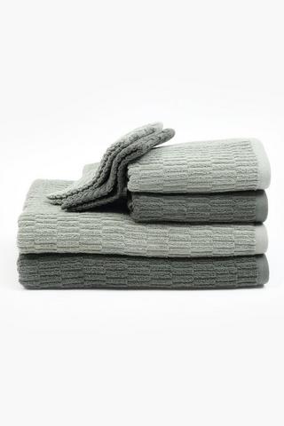 6 Pack Cotton Brick Towel Set