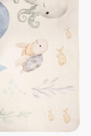 Under The Sea Flannel Rug, 70x110cm