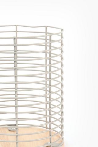 Metal And Wood Utensil Holder