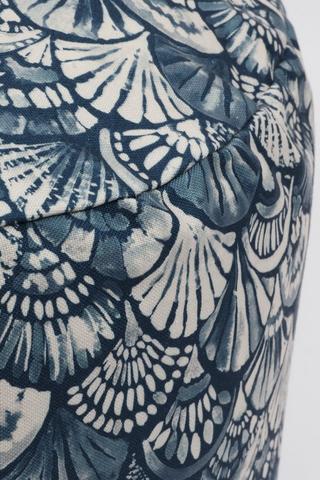 Printed Sardinia Coastal Pouffe, 30x50cm