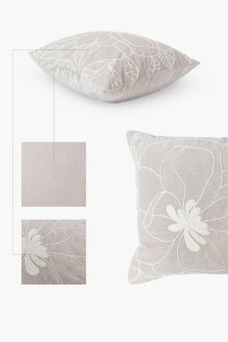 Velvet Rope Floral Scatter Cushion, 50x50cm