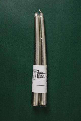 2 Pack Dinner Candles, 25cm