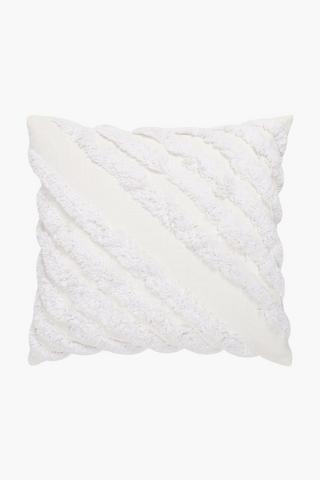 Tufted Zig Zag Scatter Cushion, 50x50cm