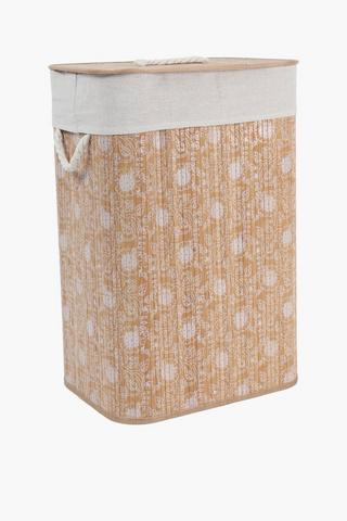 Printed Bamboo Laundry Basket