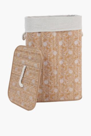 Printed Bamboo Laundry Basket