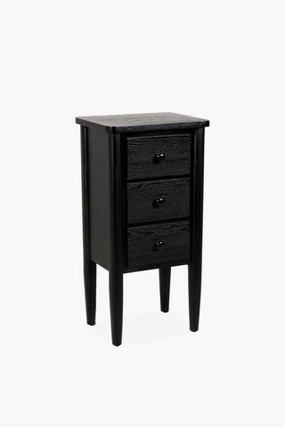 Ebony 3 Drawer Pedestal
