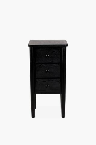 Ebony 3 Drawer Pedestal