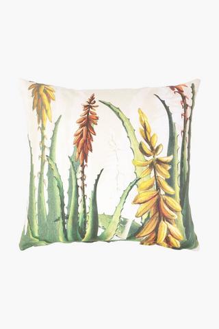Printed Afro Aloes Rustic Scatter Cover Only, 50x50cm