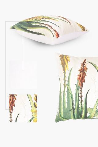 Printed Afro Aloes Rustic Scatter Cover Only, 50x50cm
