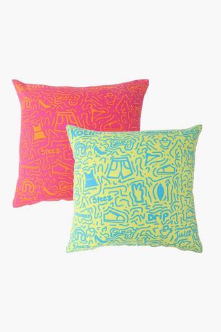 Colab Mandy Mngoma 2pack Scatter Cover Only, 45x45cm