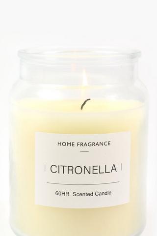 Citronella Scented Candle Jar, 5x10cm