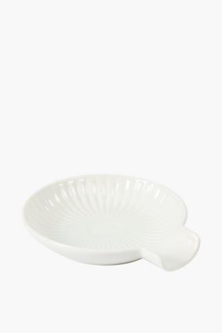 Ribbed Ceramic Spoon Rest