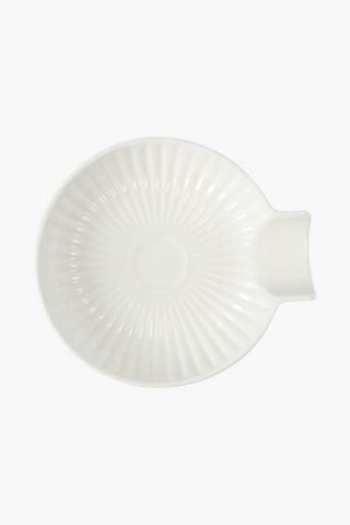 Ribbed Ceramic Spoon Rest