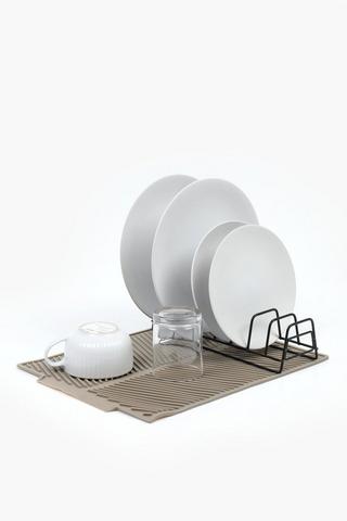 Dish Rack With Silicone Mat