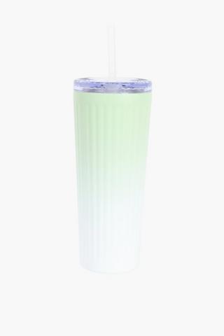 Ribbed Stainless Steel Sippy Cup
