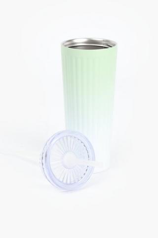 Ribbed Stainless Steel Sippy Cup
