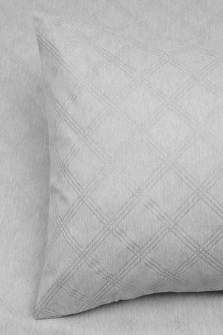 2 Pack Soft Touch Marl Diamond Embossed Standard Pillowcase
