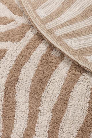Polycotton Zebra Knot Round Rug, 90cm