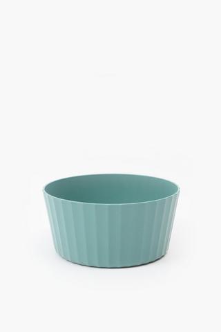 Shell Ribbed Plastic Bowl