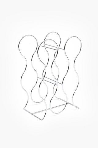 6 Bottle Metallic Wine Rack