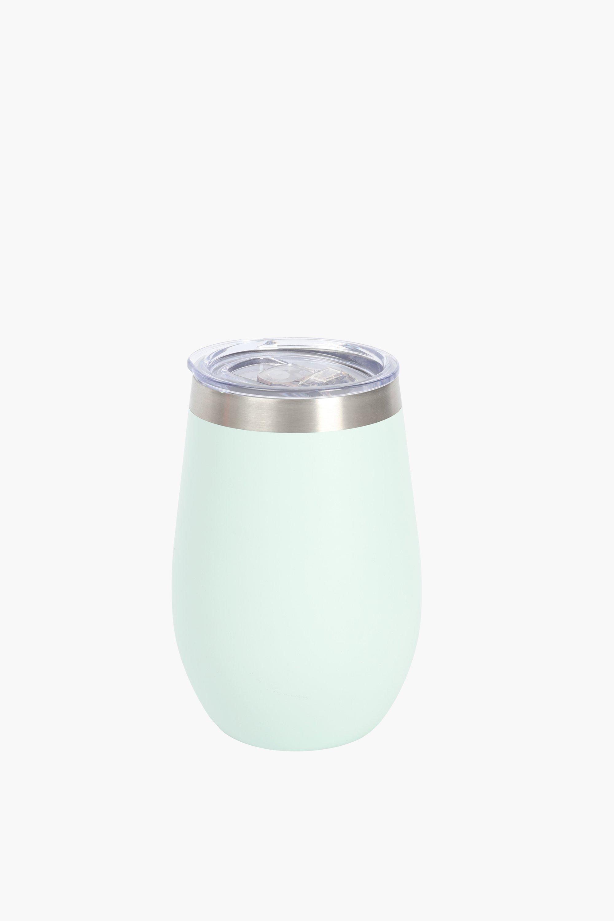 Ribbed Stainless Steel Coffee Mug