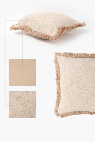 Slub Fray Scatter Cushion, 50x50cm