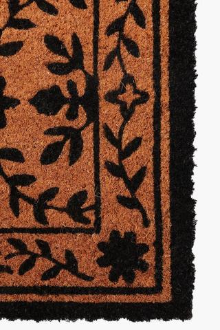 Printed Coir Floral Door Mat Small, 40x60cm