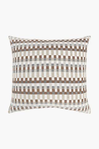 Chenille Munich Rustic Geometric Scatter Cushion, 60x60cm