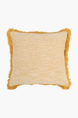 Slub Fray Edge Cotton Scatter Cushion, 50x50cm