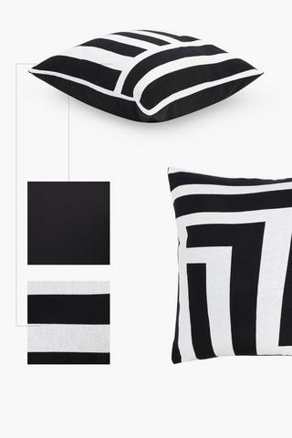 Cotton Jacquard Banks Geometric Scatter Cushion, 60x60cm