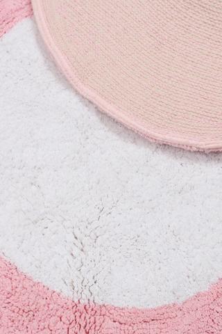 Cotton Tufted Flower Rug, 120cm