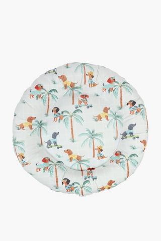 Printed Pet Bed Round, 120cm