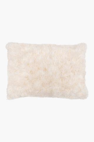 Faux Fur Lurex Scatter Cushion, 40x60cm