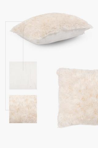 Faux Fur Lurex Scatter Cushion, 40x60cm