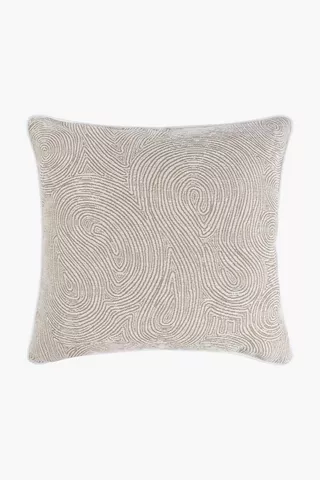 U+g Jacquard Cesar Feather Filled Scatter Cushion, 60x60cm