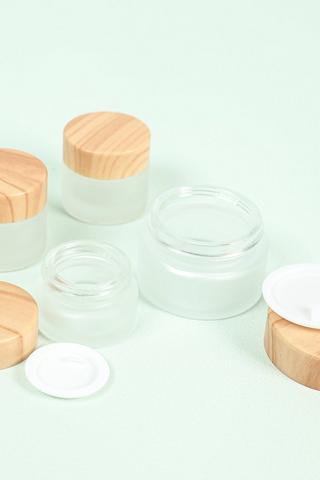 4 Pack Frosted Glass Cosmetic Bottles