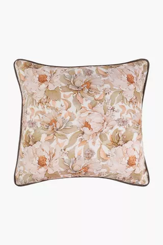 U+g Printed Owen Floral Feather Filled Scatter Cushion, 60x60cm
