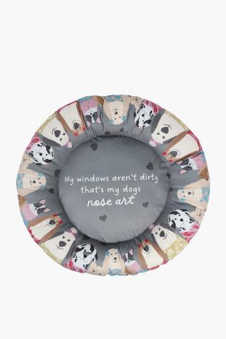 Printed Pet Bed Round, 120cm