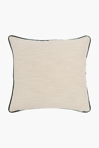 U+g Printed Cotton Lagoon Botanic Feather Filled Scatter Cushsion, 60x60cm