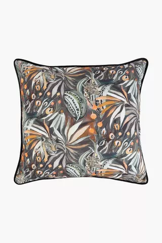 U+g Printed Hudson Botanic Feather Filled Scatter Cushion, 60x60cm