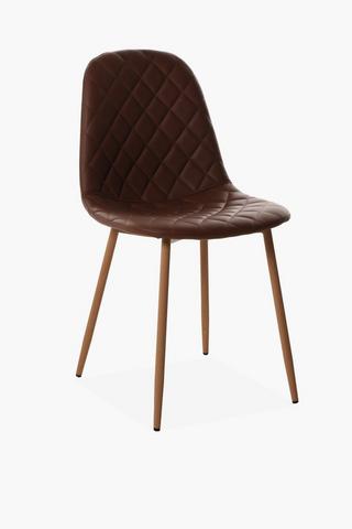 Diam Pu Quilted Dining Chair