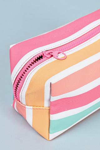 Miami Stripe Cosmetic Bag