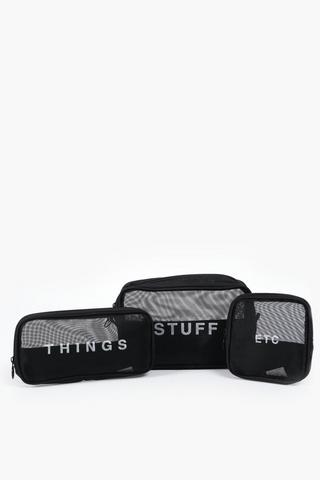 3 Pack Mesh Pouch Set