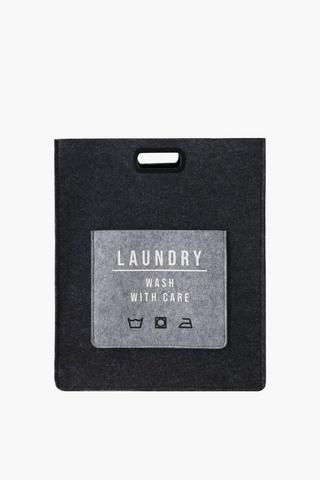 Felt Script Laundry Bag
